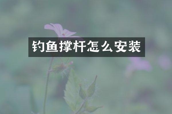 钓鱼撑杆怎么安装