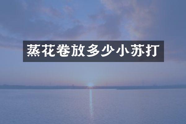 蒸花卷放多少小苏打