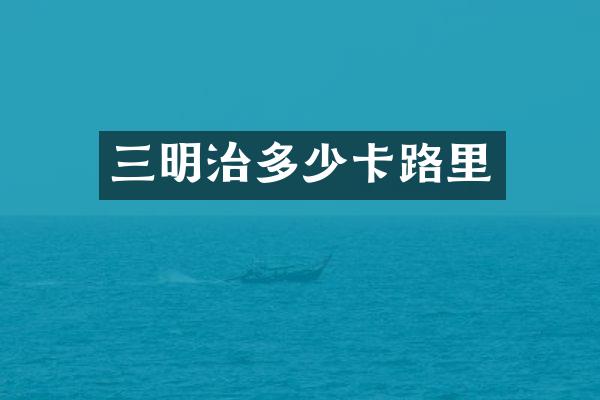三明治多少卡路里