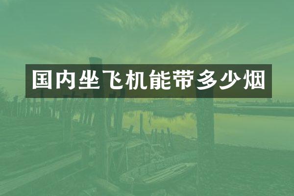 国内坐飞机能带多少烟