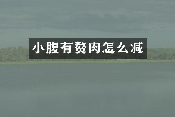 小腹有赘肉怎么减