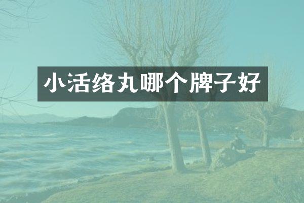 小活络丸哪个牌子好