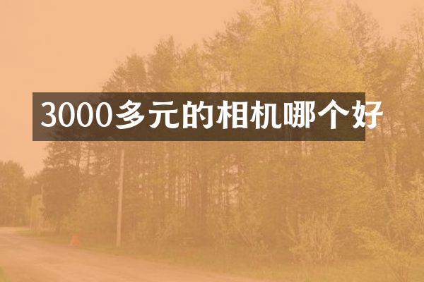 3000多元的相机哪个好