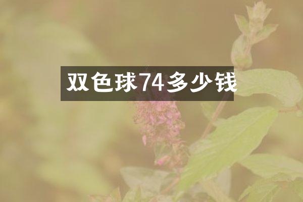 双色球74多少钱
