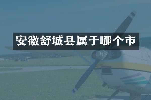 安徽舒城县属于哪个市
