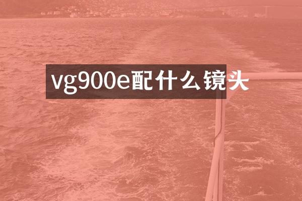 vg900e配什么镜头
