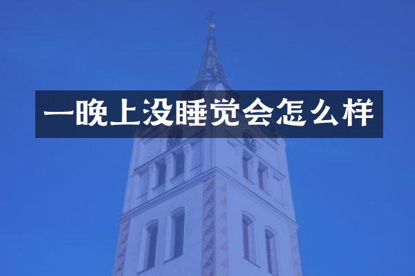 一晚上没睡觉会怎么样