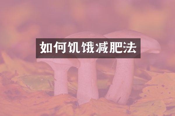 如何饥饿减肥法