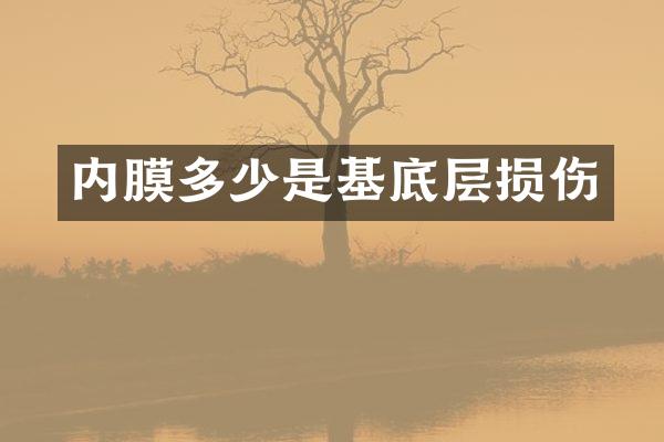 内膜多少是基底层损伤