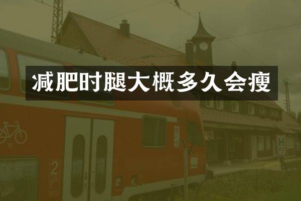 减肥时腿大概多久会瘦