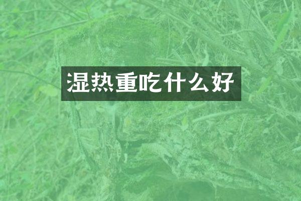 湿热重吃什么好