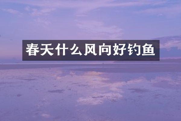 春天什么风向好钓鱼