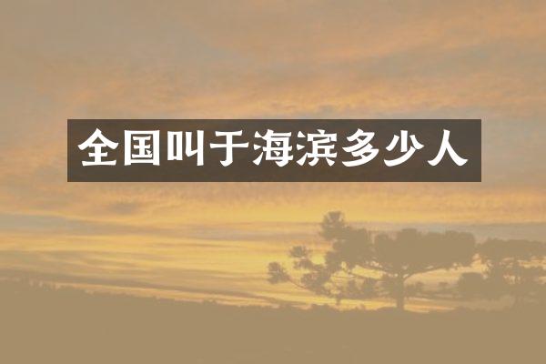 全国叫于海滨多少人