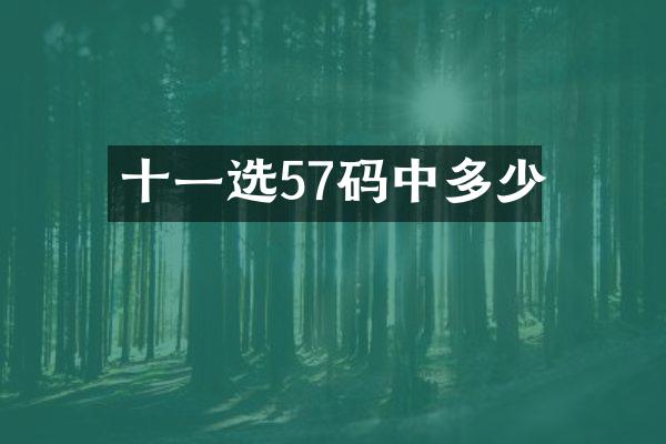 十一选57码中多少