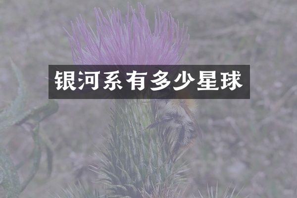 银河系有多少星球