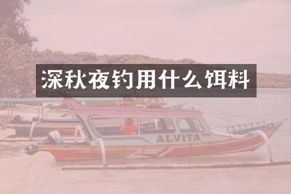 深秋夜钓用什么饵料