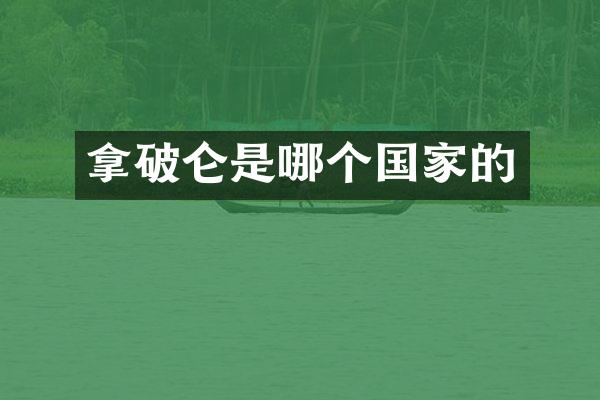 拿破仑是哪个国家的