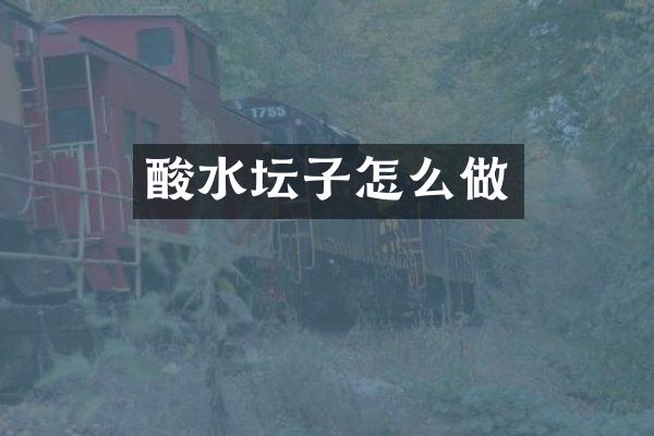 酸水坛子怎么做