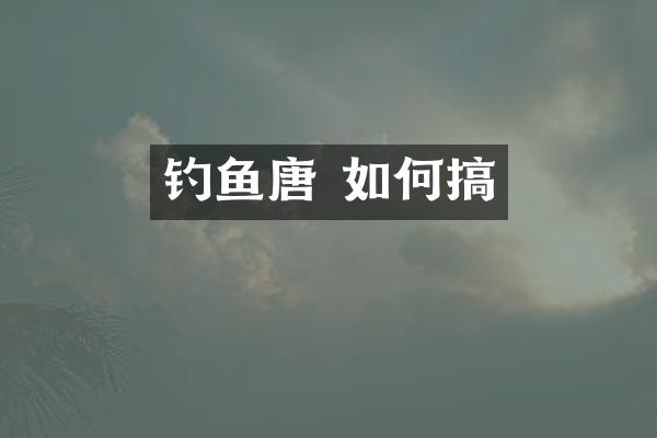 钓鱼唐 如何搞