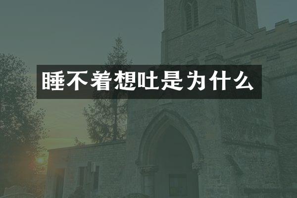 睡不着想吐是为什么