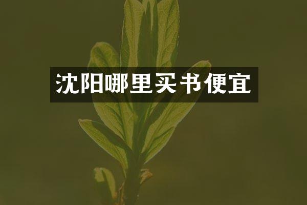 沈阳哪里买书便宜