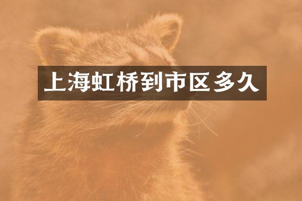 上海虹桥到市区多久
