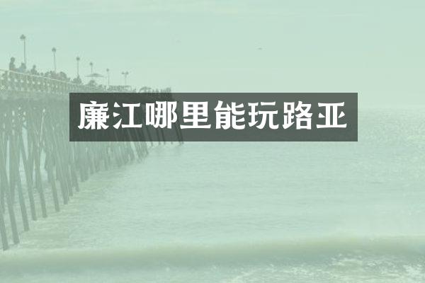 廉江哪里能玩路亚