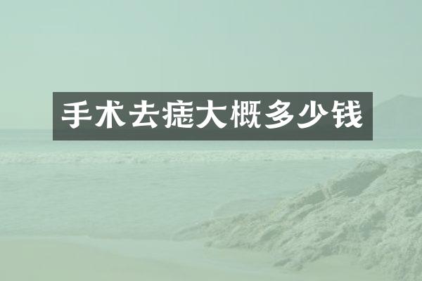 手术去痣大概多少钱
