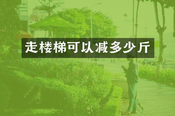 走楼梯可以减多少斤