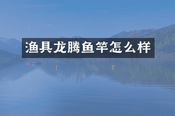 渔具龙腾鱼竿怎么样