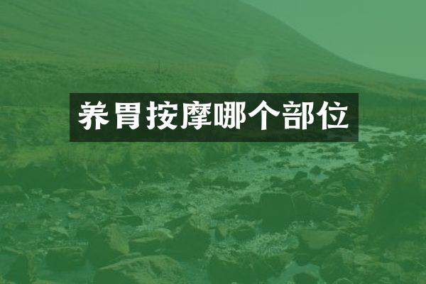养胃按摩哪个部位