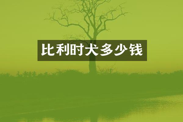 比利时犬多少钱