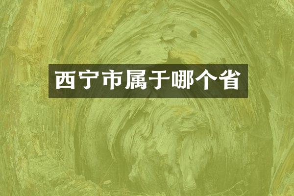 西宁市属于哪个省