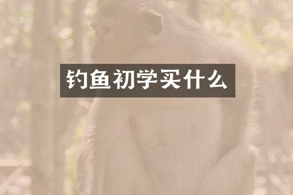 钓鱼初学买什么