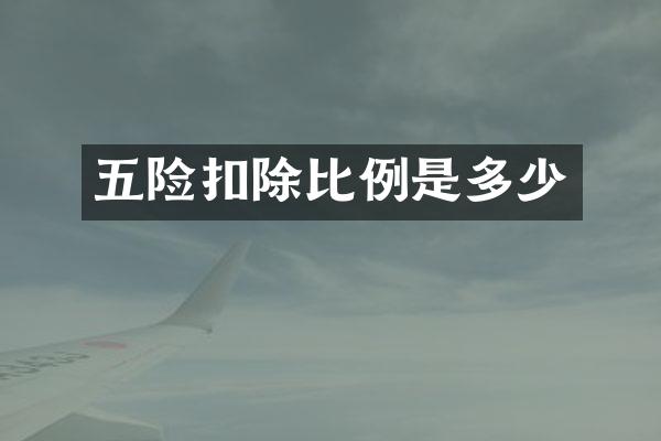 五险扣除比例是多少