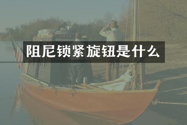 阻尼锁紧旋钮是什么