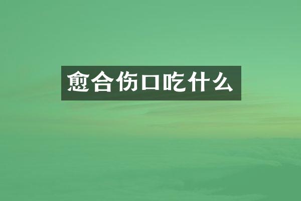 愈合伤口吃什么