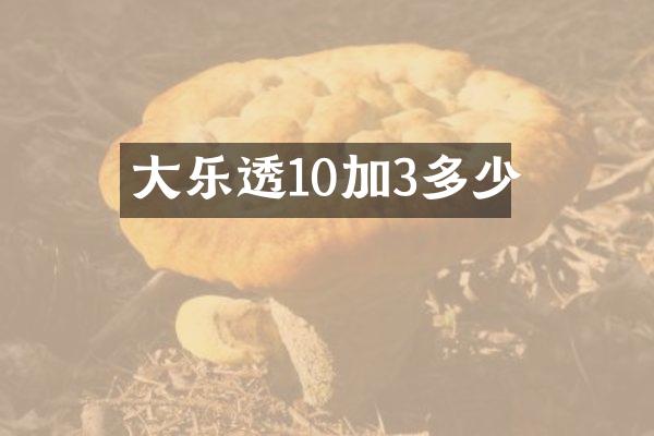 大10加3多少