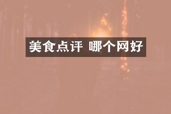 美食点评 哪个网好