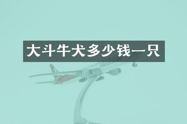 大斗牛犬多少钱一只