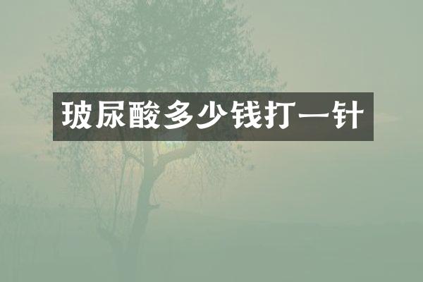 多少钱打一针