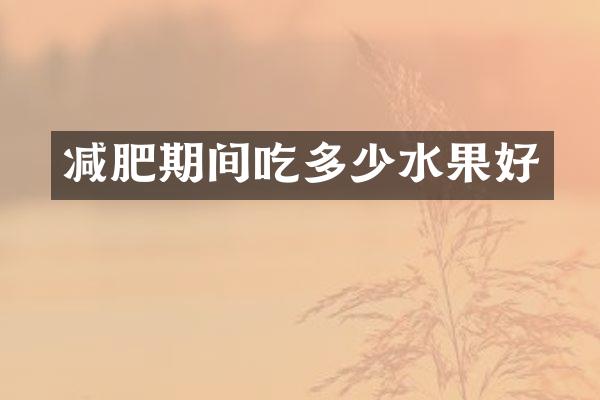 减肥期间吃多少水果好