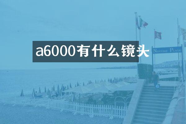 a6000有什么镜头