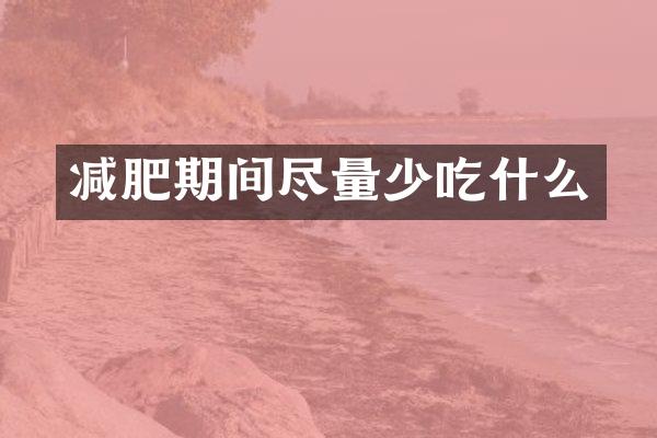 减肥期间尽量少吃什么