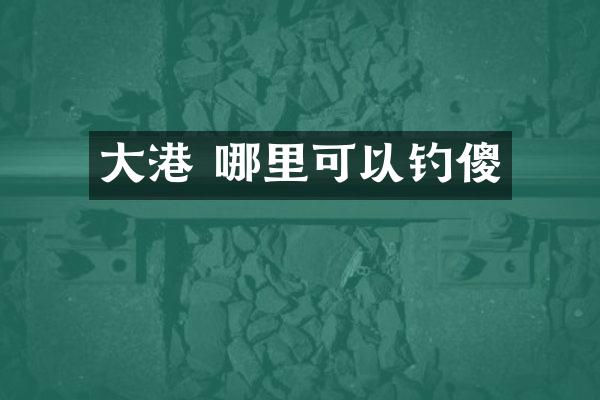 大港 哪里可以钓傻