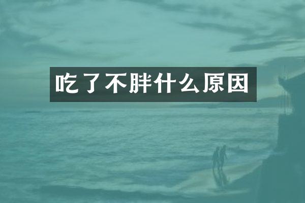 吃了不胖什么原因