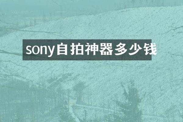 sony神器多少钱