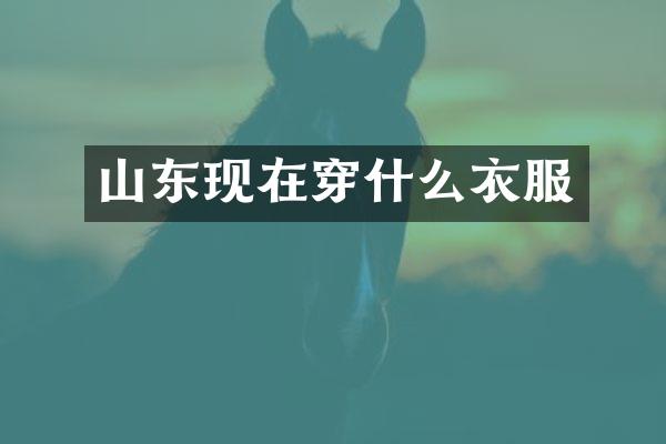 山东现在穿什么衣服