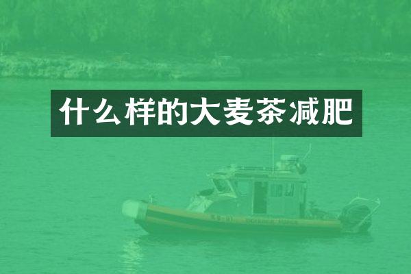 什么样的大麦茶减肥