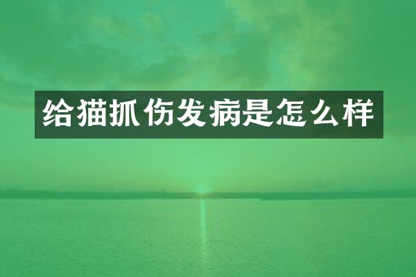 给猫抓伤发病是怎么样